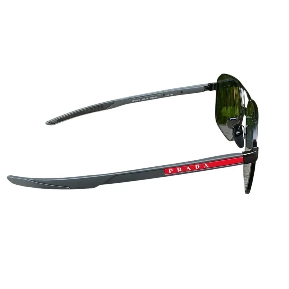 NIB Prada Linea Rossa PS 55WS (1BO10A) Matte Black Sunglasses w/Case Designer